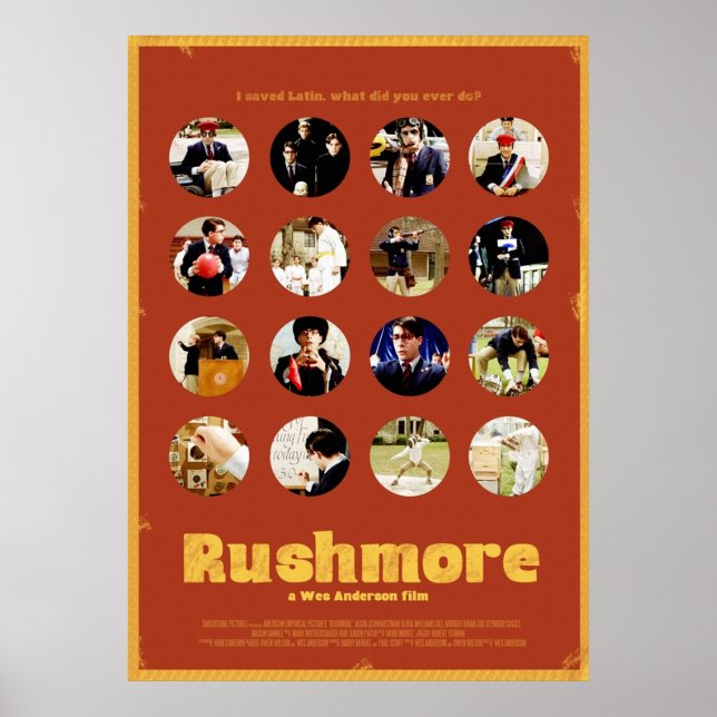 Rushmore featuring the many faces of Max Fischer Poster (Front)
