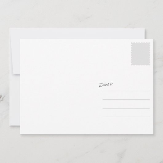 Rusic vintage inspired travel postcard (Back)