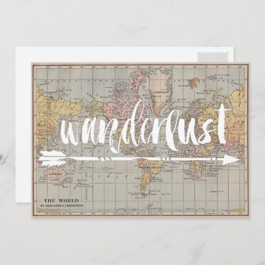 Rusic vintage inspired travel postcard (Front/Back)