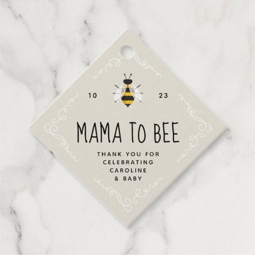 Rusitc Mama to Bee Baby Shower Favor Tags