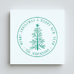 Rusitc Winter Merry Christmas & Happy New Year  Rubber Stamp<br><div class="desc">For more advanced customization of this design,  please click the BLUE DESIGN TOOL BUTTON above!</div>