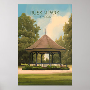 Ruskin Park London Travel Poster