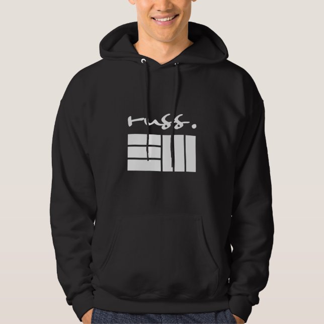 russ russ diemon artist hip hop music cartoon stic hoodie (Front)