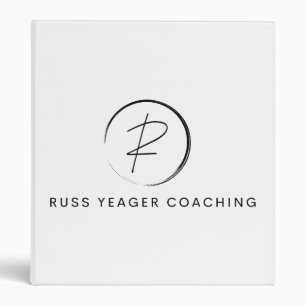 Russ Yeager Coaching Signature Logo 3 Ring Binder