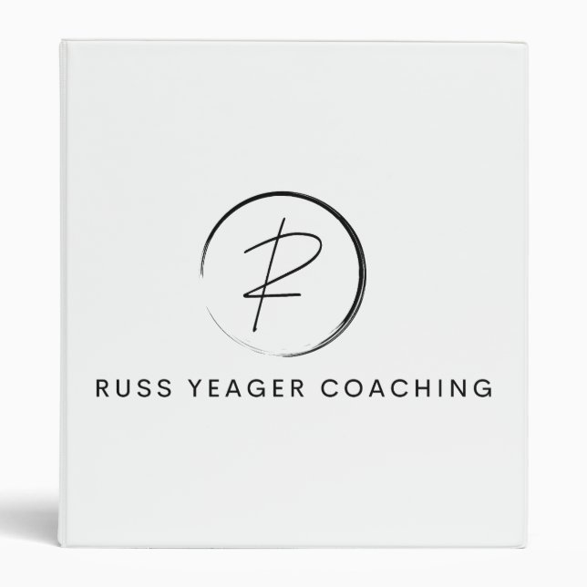 Russ Yeager Coaching Signature Logo 3 Ring Binder (Front)