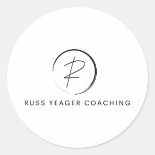 Russ Yeager Coaching Signature Logo Classic Round Sticker