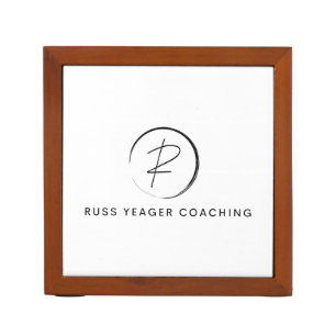 Russ Yeager Coaching Signature Logo Desk Organizer
