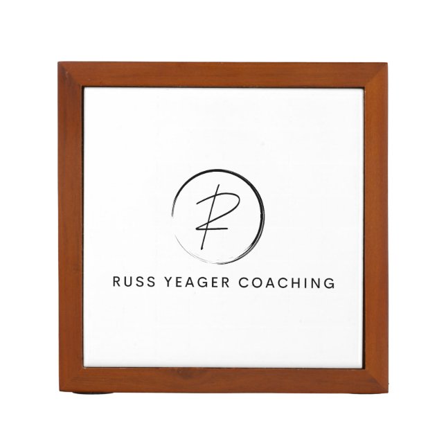 Russ Yeager Coaching Signature Logo Desk Organizer (Front)