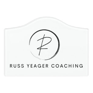 Russ Yeager Coaching Signature Logo Door Sign