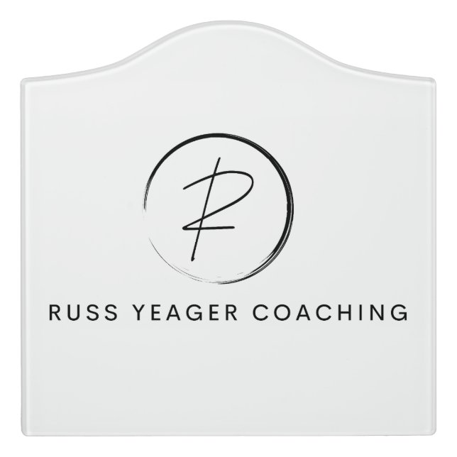 Russ Yeager Coaching Signature Logo Door Sign (Large Crest Front)
