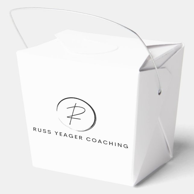 Russ Yeager Coaching Signature Logo Favor Boxes (Back)