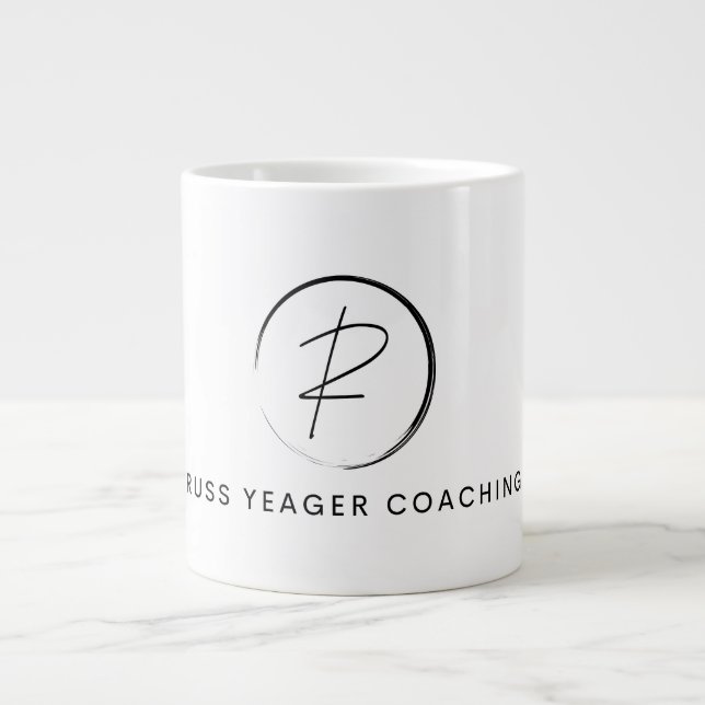 Russ Yeager Coaching Signature Logo Giant Coffee Mug (Front)