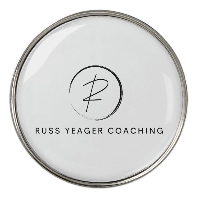 Russ Yeager Coaching Signature Logo Golf Ball Marker (Front)