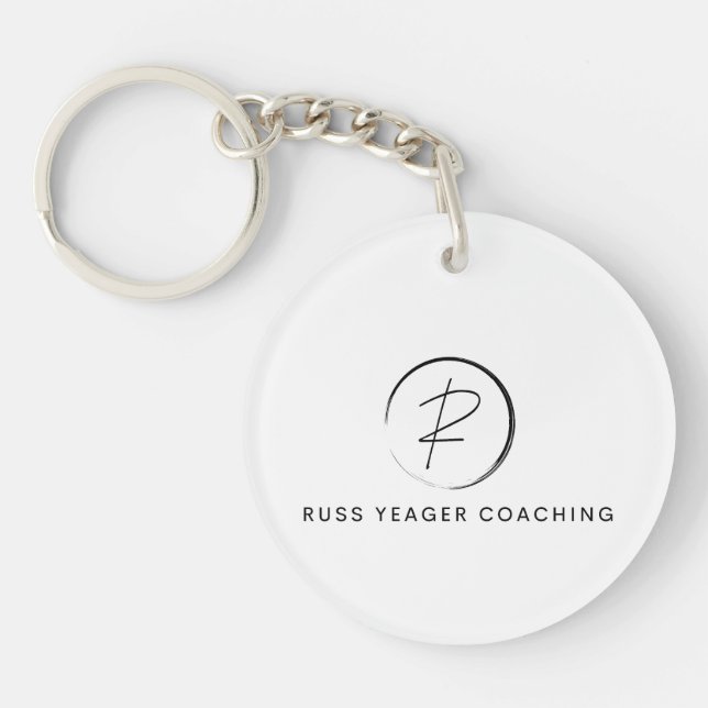 Russ Yeager Coaching Signature Logo Keychain (Front)