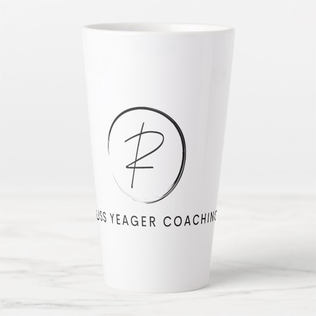 Russ Yeager Coaching Signature Logo Latte Mug (Front)