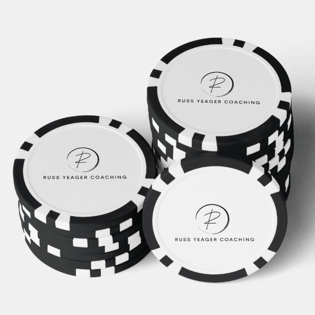 Russ Yeager Coaching Signature Logo Poker Chips (Stack)
