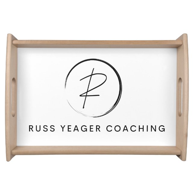 Russ Yeager Coaching Signature Logo Serving Tray (Front)