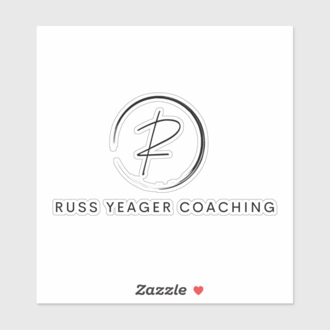 Russ Yeager Coaching Signature Logo Sticker (Sheet)