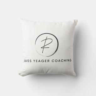 Russ Yeager Coaching Signature Logo Throw Pillow