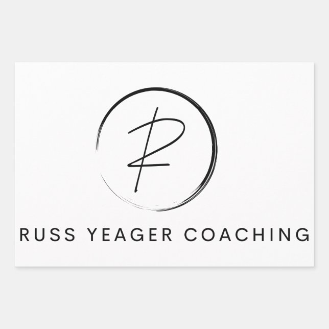 Russ Yeager Coaching Signature Logo Wrapping Paper Sheets (Front)