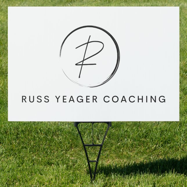 Russ Yeager Coaching Signature Logo Yard Sign (Insitu)