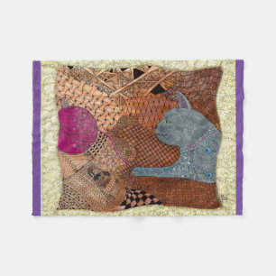 Russain Blue Cat Tangled Blanket