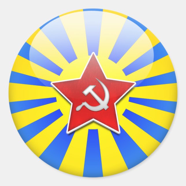 Russain Flag Air Force Classic Round Sticker (Front)