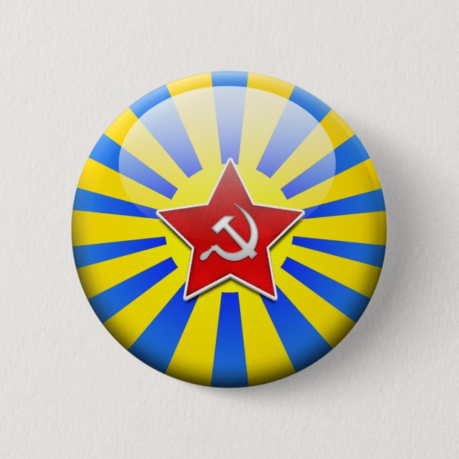 Russain Flag Air Force Pinback Button (Front)