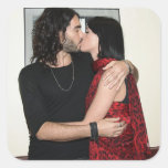 Russel Brand &amp; Katy Perry Square Sticker