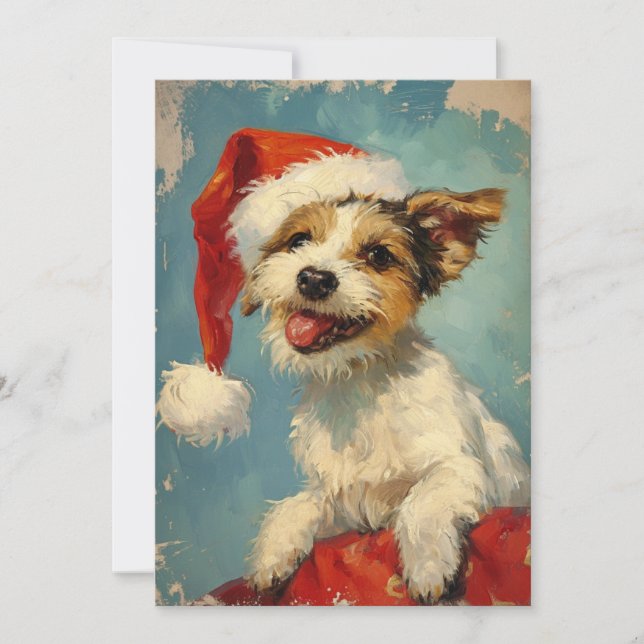Russel Terrier Christmas  Holiday Card (Front)