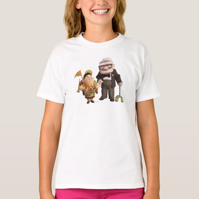 Russell and Carl from Disney Pixar UP! T-Shirt (Front)
