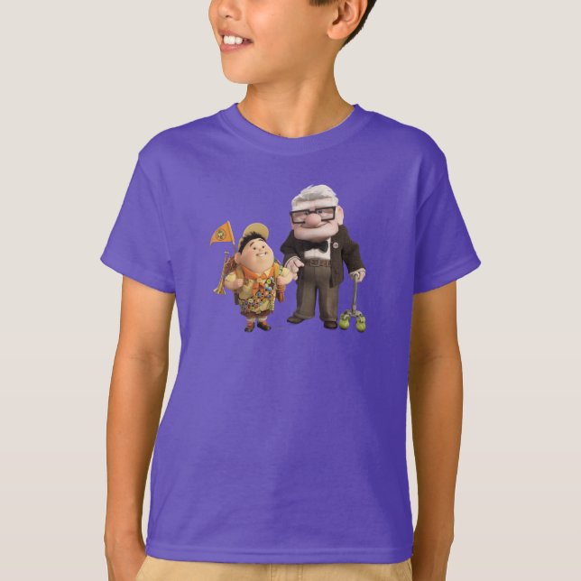 Russell and Carl from Disney Pixar UP! T-Shirt (Front)