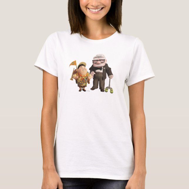 Russell and Carl from Disney Pixar UP! T-Shirt (Front)