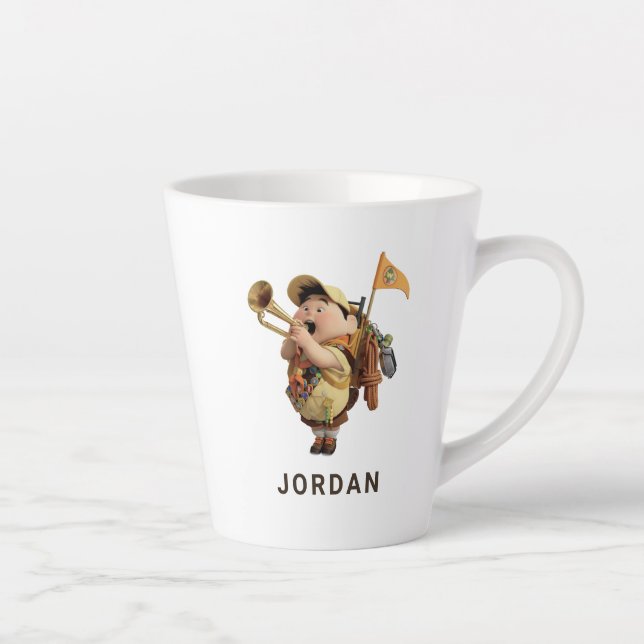 Russell blowing bugle - Disney Pixar UP 2 Latte Mug (Right)