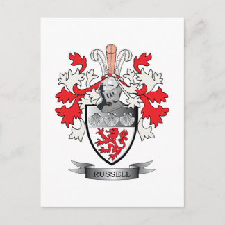 Russell Coat of Arms Postcard