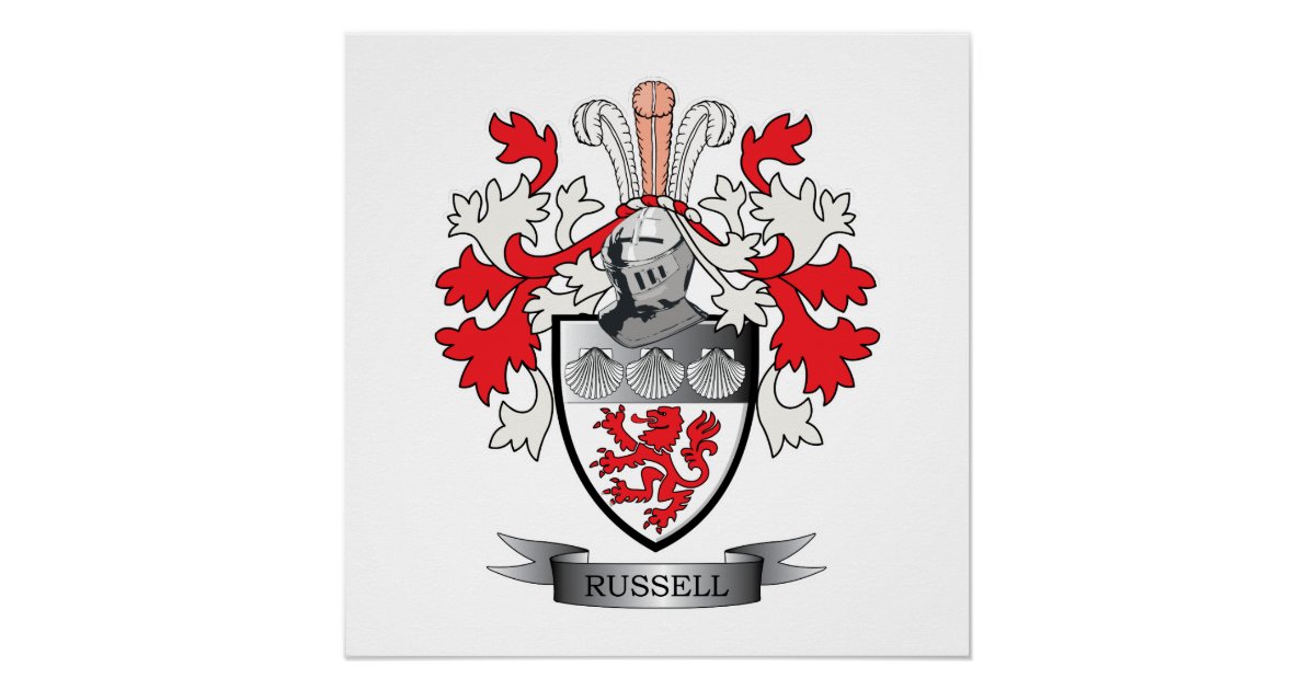 Russell Coat of Arms Poster | Zazzle