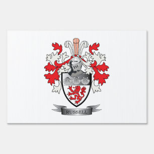 Russell Coat of Arms Yard Sign