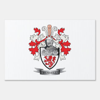 Russell Coat of Arms Yard Sign
