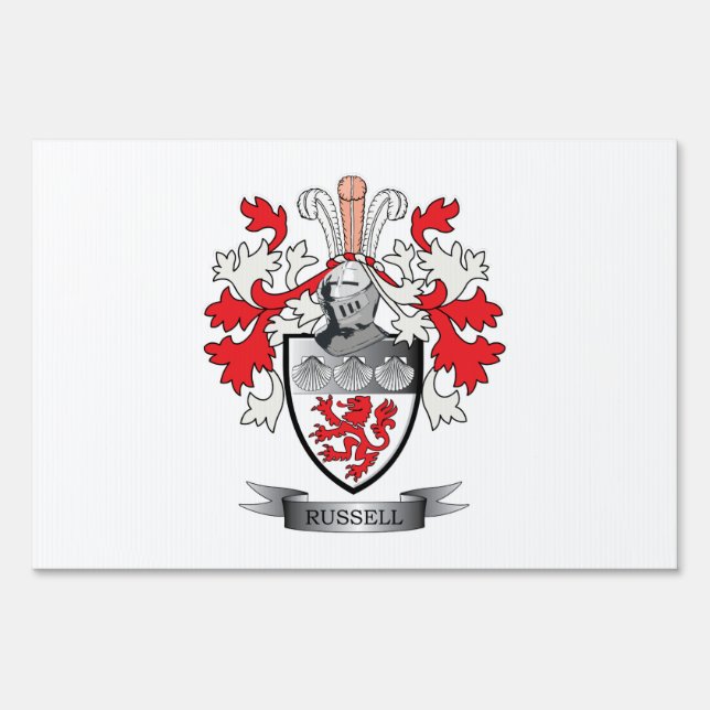 Russell Coat of Arms Yard Sign (Front)