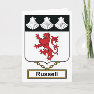 Russell Family Crest Card