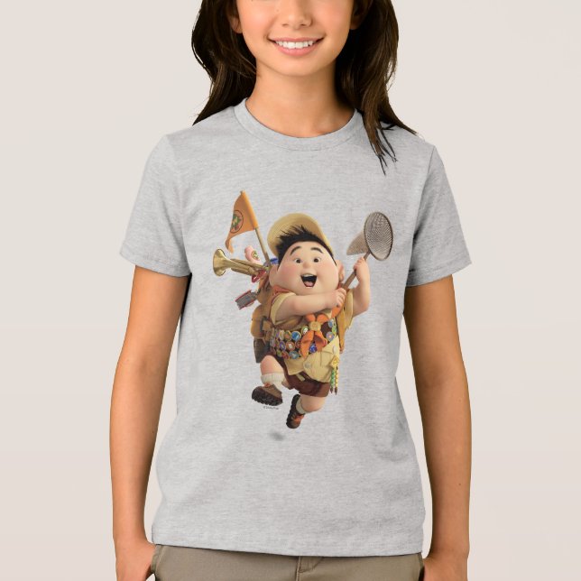 Russell from the Disney Pixar UP Movie Running Tri-Blend Shirt (Front)