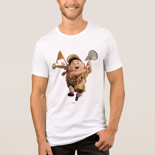 Russell from the Disney Pixar UP Movie Running Tri-Blend Shirt (Front)