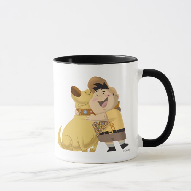 Russell hugging Dug - Pixar UP! Mug (Right)