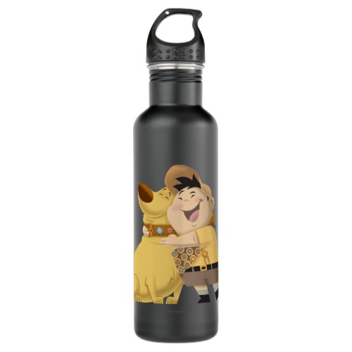 Russell hugging Dug _ Pixar UP Water Bottle