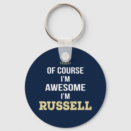 Russell Of Course Im Awesome Keychain