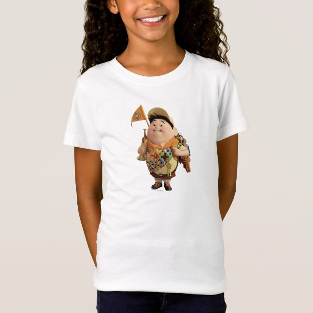 Russell smiling - the Disney Pixar UP Movie 2 T-Shirt (Front)