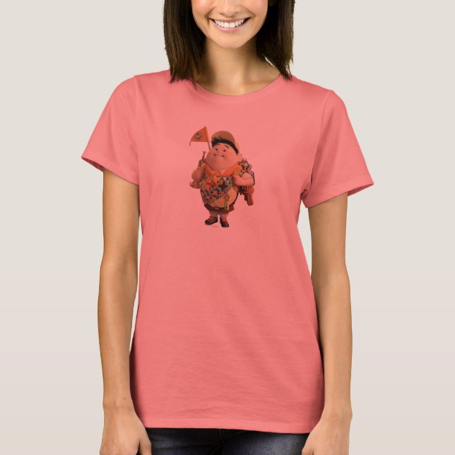 Russell smiling - the Disney Pixar UP Movie 2 T-Shirt (Front)