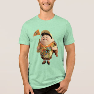 Russell smiling - the Disney Pixar UP Movie 2 Tri-Blend Shirt