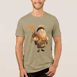 Russell smiling - the Disney Pixar UP Movie Tri-Blend Shirt