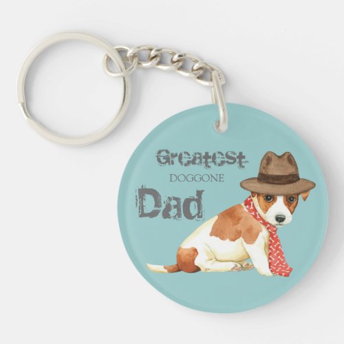Russell Terrier Dad Keychain